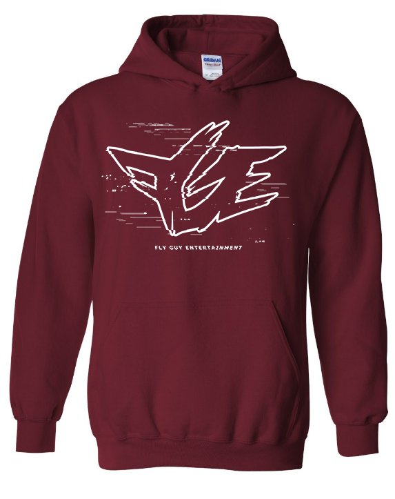 FGE META HOODIE (Burgundy/White)